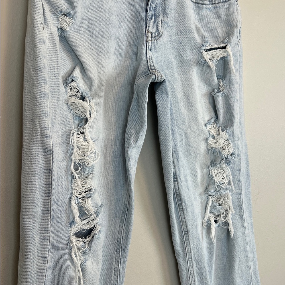 Edgely women’s 4 jeans mid rise cropped distressed relaxed boyfriend - Picture 5 of 16